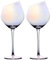 INTIRILIFE 2x Wein Glas mit moderner Kante - 470 ml Füllmenge und Regenbogen Schimmer - Rotwein Glas Kelch Spülmaschinenfest Kristallglas stoßfest