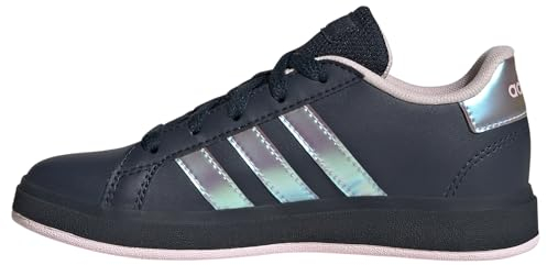 adidas Unisex Grand Court Lifestyle Lace Tennis Shoes Tennisschuhe, AURINK/IRIDES/CLPINK, 36 EU