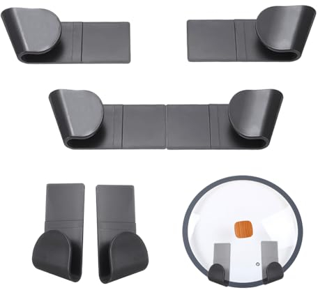 Vasemele 10 Pièces Support de Couvercle de Pot Rangement Couvercle Casserole Support D'organisateur de Couvercle de Casserole Support Mural pour Couvercle de Casserole en Plastique