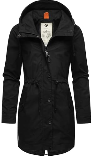 Ragwear Damen Übergangsjacke leichte Jacke lang mit Kapuze Canny XS-6XL