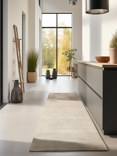 Hanse Home Tapis de salon en jute bohème - Tapis tissé à la main pour salon, chambre, salle à manger, couloir, cuisine - Beige doré naturel