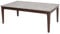 Couchtisch HWC-M55, Beistelltisch Sofatisch Massiv-Holz HDF Laminat Melamin 46x120x70cm Beton-Optik braune Beine