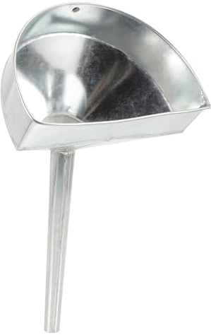 Mobestech Entonnoir à Essence Et Huile Automobile 20 Cm En Métal Galvanisé Filtre Inox Intégré, Tige Longue Pour Ravitaillement Précis, Usage Voiture Et Moto, Entretien Et Remplissage Sécurisé