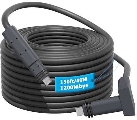 Tciogrxp Starlink-Kabelverlängerungsset, wasserdicht, mit Endkappen, Ersatz-Satellitenkabel für rechteckigen Satelliten V2 Starlink (46 m), 46 m