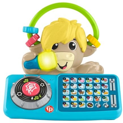 Fisher-Price Banda Animal A to Z Yak, Juguete de Aprendizaje para bebés y niños y niñas pequeños con música y Luces interactivas para niños y niñas a Partir de 9 Meses, Castellano, HYK92