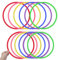 OOTSR 12 Stück Kunststoff Toss Ringe für Ring Toss Spiel, Drinnen draußen Kinder Target Übungsspiele, Party Favor Spiele, Karneval, Garten (6 Farben, 25cm)
