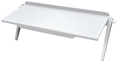 Verstellbares TV-Bildschirm-Aufbewahrungsregal, Halterung for Computermonitor, Desktop-Ständer, TV-Rack, Display-Regal, Lagerregal(White,L)
