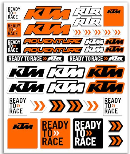 Autocollants de Moto, Autocollants Moto Réfléchissants en Vinyle, Motorcycle Stickers Decals pour KTM 390 790 890 990 1190 Adventure 1290 Super Prêt à Courir (FG-KTMX04)