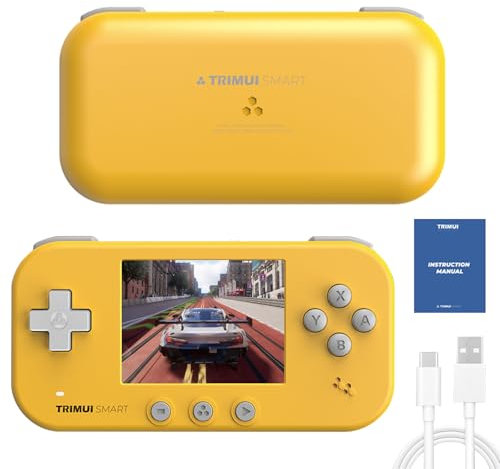 Consola de juegos portátil retro para Trimui Smart Pro, sistema Retroarch de código abierto WiFi 4.0 BT, tarjeta IPS 64G TF de 2.4 pulgadas y más de 1000 juegos, 27 simuladores, consola emuladora de