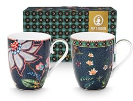 Pip Studio Berry Blues Henkelbecher 350ml Set2
