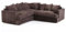Jasper, Jumbo Cord Corner Sofa (Chocolate)