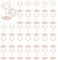 ZYEKIU 30 Stück Roségold Tischkartenhalter, Fotohalter Kartenständer, Menükartenhalter, Fotohalter mit Klammern, Memohalter, Tischkarten Halterung, für Hochzeiten, Bankette, Partys (Herzförmig)