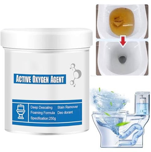 Toilet Active Oxygen Agent, Wc Reiniger Extra Stark, Toilettenreiniger Abflussreiniger Schaum, Toiletten Aktivsauerstoff Agent, Rohrreiniger Abflussreiniger, Kraftvoller Reiniger Schaum,250g