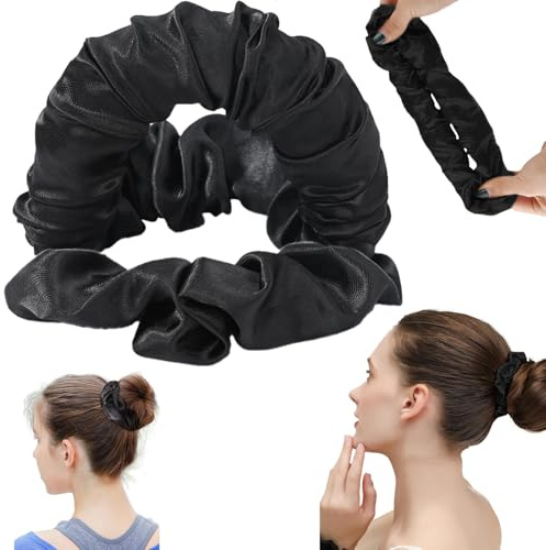 Haarnudel, Lockenband, Lockenwickler über Nacht, Heatless Curls, Locken Ohne Hitze, für Die Nacht Lazy Hair Roller zum Schlafen (1 Stück, Schwarz)
