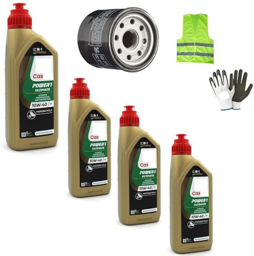 KOMPATIBEL MIT BETA Motor RR 125 Motard LC MOTORSERVICE-WARTUNG SCHMIERMITTEL ÖLWECHSEL C (ASTROL) Power 1 Synthetic Racing 10W40 4T SUPER BESCHLEUNIGUNG + DIY ÖLFILTER