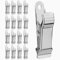 16pcs Mini Pinces Crocodiles en Métal, Petite Pince Crocodile en Métal Mini Pince à Ressort pour Fils Collations Documents Vêtements Photos Rideaux (Argent)