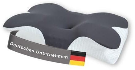 Relaxing Home Kissenbezug für Ergonomisches Schmetterlingskissen aus Memory Foam - allergikergeeignet und atmungsaktiver Bezug, Recovery Pillow (Grau)