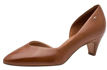 Tamaris Damen Pumps mit Trichterabsatz Leder, braun, 39 EU