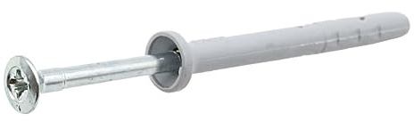 Design61 100x Nageldübel Dübel 5 x 30 mm mit gehärtetem Senkkopf Nagel PZ2 Kreuzschlitz Nylon Schlagdübel für Beton Stein Vollziegel Schnellmontage für Innen & Außen (5 x 30 mm, 100, Stück)