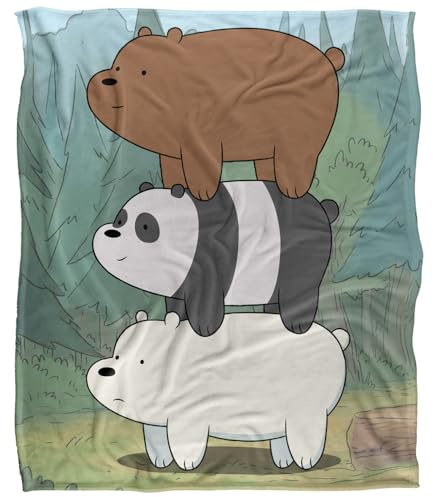We Bare Bears Bear Stack Silky Touch Super Soft Throw Blanket 152 X 127 Cm