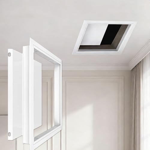 Panel De Acceso Oculto para Techo Trampilla Pladur, Trampilla Pladur Tapa De Registro para Ducha De Baño, Aluminio, Placa De Servicio De Revisión De Inodoro(16x18in/40.6x45.7cm)
