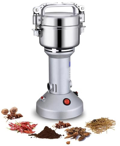 Elektrisk flingkvarn 150 g, 550 W, 27 000 RPM, 220 V höghastighetsmjölkvarn, multifunktionell pulverkvarn för snabb krossning av torra produkter/örter/kryddor/nötter/spannmål/kaffe