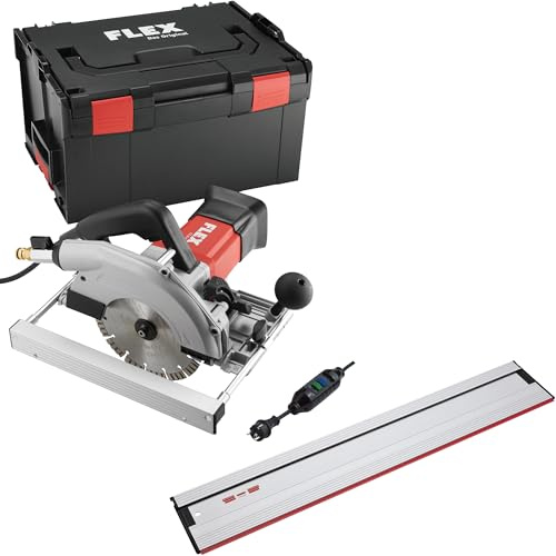 Flex Diamant-Steintrenner CS 60 WET (schwarz, rot, Diamant-Steintrenner für Nass-Schnitte, Gehrungsschnitte bis 45°, mit PRCD-Schalter, mit Führungsschiene, mit L-BOXX Transport) 531029