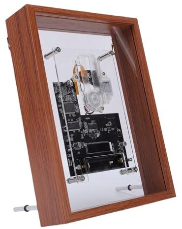 VBESTLIFE Retro-Rahmen-CD-Player mit Transparentem Gehäuse und Schwebendem CD-Mechanismus, Kabellose BT-kompatibel, HiFi-Sound, für Feiertage, Jubiläen