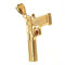 PAURO Edelstahl CS Gun Ornamente Anhänger Pistole Hip Hop Punk Herren Halskette für Biker Gold ohne Kette