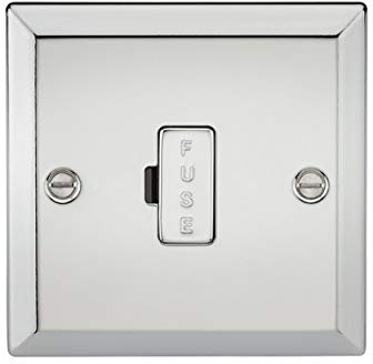13A Fused Spur Unit - Bevelled Edge Polished Chrome