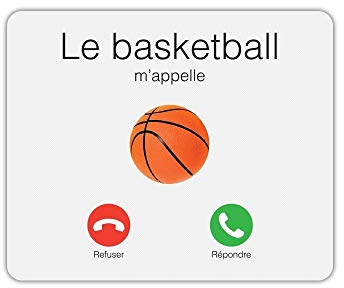 Mygoodprice Tapis de Souris Rectangle Le Basketball m'appelle