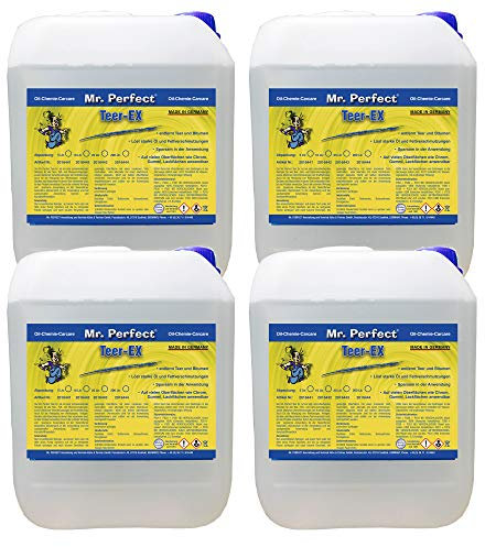 Mr. Perfect® Goudron EX, Dissolvant bitume et goudron pour voiture et outils - 4 x 5 Litres