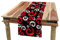 ABAKUHAUS Rot und Schwarz Tischläufer, Spiralen und Punkte, Esszimmer Küche Rechteckiger Dekorativer Tischläufer, 40 x 180 cm, Anthrazit grau Weiß