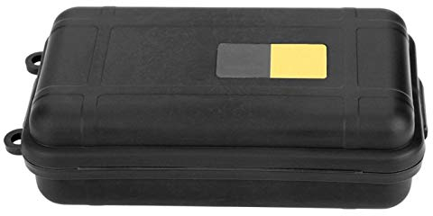 Alomejor Survival Storage Box Plastic Shockproof Container Box Pressure-Proof Seal Box Survival Equipment Storage Box for Outdoor Activity(L-Black)
