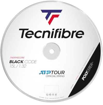 Tecnifibre Unisex – Erwachsene Rolle 200M Black Code 1.32 Tennissaiten, Schwarz, Einheitsgröße
