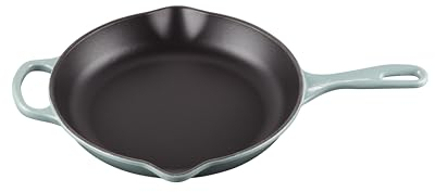 Le Creuset Poêle à frire signature en fonte avec poignée en fer, 26 cm, sel de mer