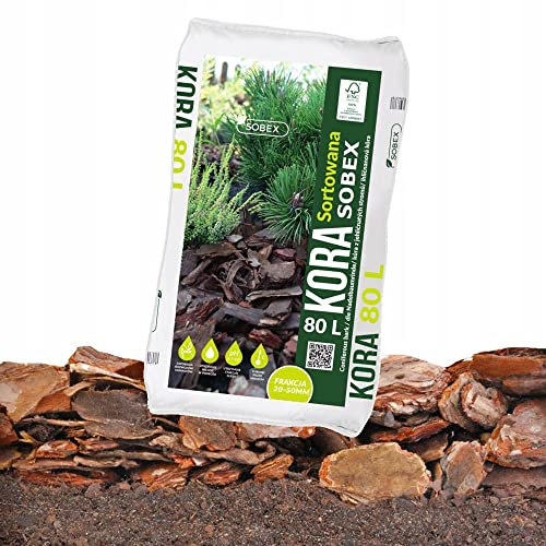 Sobex Chips de Corteza de Madera para astillado de Madera, para paisajismo Limpio, 80 L, Calidad 20-50 mm