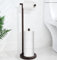 Support de Papier Toilette sur Pied, Bronze huilé avec Rangement pour Jumbo Mega, Bronze huilé Housen Solutions