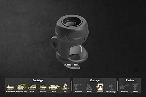 FASTEN Halterung Kompaktschloß Vertikale Montage am C-Profil Montage: Klemmen, Farbe:Schwarz