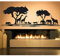 Wandaufkleber 86X30Cm Afrika Savanne Tierbaum Wandtattoo Wohnkultur Wohnzimmer Afrikanischer Zoo Kinderzimmer Kinderzimmer Dekor Dschungel Tiere Aufkleber