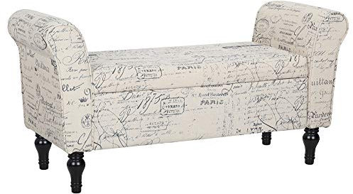 Warmiehomy Footstool With Storage Multifunction White Technology Cloth Ottoman Stool With Rubber Wooden Leg,Piano Chair Stool Keyboard Bench with Storage(102 * 41 * 43cm) (White Technology Cloth)