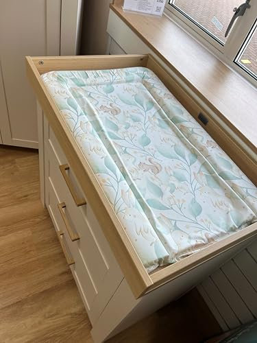 Callowesse Baby Changing Mat 76x45cm. Waterproof, Wipe Clean, Raised Edges, Portable and Foldable – Woodland Friends