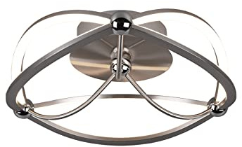Trio Leuchten LED Deckenleuchte Charivari 621210107, Metall Nickel matt, inkl. 20 Watt LED, Switch Dimmer |