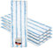 Okaei - Housse de serpillière 5 Piece (40 CM) - Housse en 100% Microfibre Premium Blanc/Bleu - Optimale pour Le Nettoyage en Profondeur des sols Lisses et légèrement irréguliers