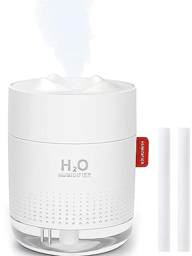 Humidifiers for Home Bedroom, 500ML Cool Mist Humidifier with Night Light, Waterless Auto-Off, Whisper-Quiet Air Humidifier, Up to 10-16 Hours Continuous Use, for Baby Bedroom, Plants, Office