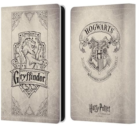 Head Case Designs Offizielle Harry Potter Gryffindor Pergament Sorcerer's Stone I Leder-Wallet-Hülle Kompatibel mit Kindle Paperwhite 5 (2021)