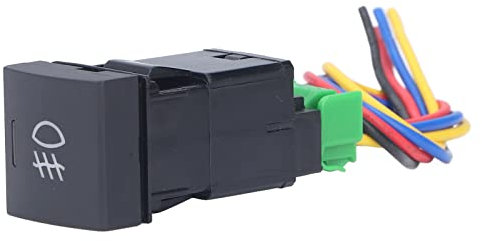 Buachois TS‑10 Nebelscheinwerfer Schalter Kabelbaum, 12V 3A ABS Nebelscheinwerfer Nachrüsten Kabelsatz, IP67 LED Autolicht Druckschalter EIN/Aus Schalter Kabelbaum