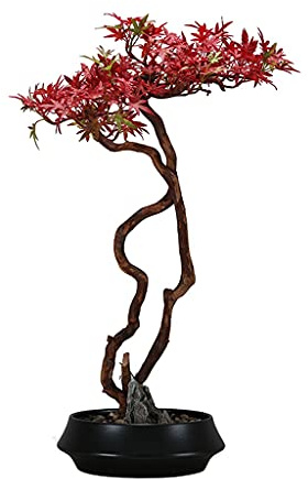 TOMYEUS Arbre Artificiel Maple Arbre Artificiel Simulation Racine de Style Japonais Arbre Bonsaï Artificiel