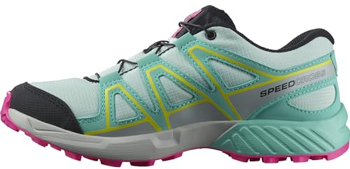 Salomon Speedcross J Unisex Kinderschuhe, Wandern Laufen,Präzise Passform, Grip, Praktischer Komfort, Bleached Aqua, 37