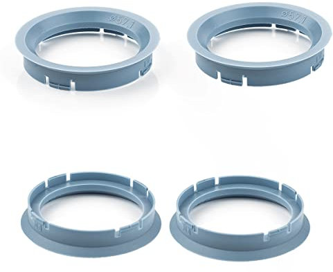 LST 4x Zentrier Ringe Hellblau für Alufelgen Radnabe Ø 70,0 - Ø 57,1 mm